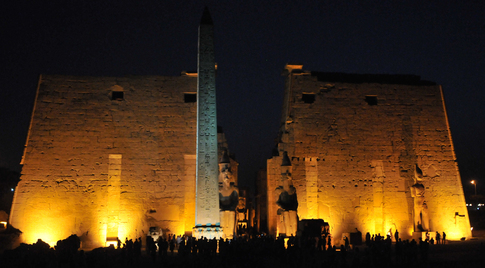 Luxor, Temple, First pylon with obelisk Gate, Obelisk, Sanctuary
Date: BCE_1250c
Category: Egypt
Institution:
Place of discovery: Thebes
Collection: Livius
