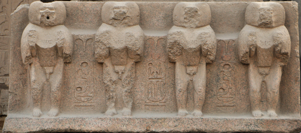 Luxor, Temple, Obelisk near the First Pylon, Pedestal with baboons Animal, Sculpture
Date: BCE_1250c
Category: Egypt
Institution:
Place of discovery: Thebes
Collection: Livius