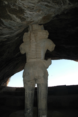 Bishapur, Cave of Shapur I: Statue of the king Cave, King, Portrait, Sculpture
Date: CE_0241-CE_0272
Category: Persia
Institution:
Place of discovery: Bishapur