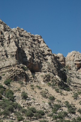 Bishapur, Cave of Shapur I: Face of the mountain Mountain range
Date: CE_0241-CE_0272
Category: Persia
Institution:
Place of discovery: Bishapur
