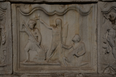 Sempeter, Mausoleum of Speciatius, Relief Relief, Tomb
Date: CE_0200-CE_0300c
Category: Roman Empire
Institution:
Place of discovery: Celeia
Collection: Livius