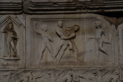 Sempeter, Mausoleum of Speciatius, Relief Relief, Tomb
Date: CE_0200-CE_0300c
Category: Roman Empire
Institution:
Place of discovery: Celeia
Collection: Livius