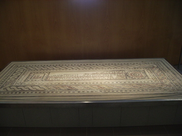 Emporiae, Mosaic with Roman Christian inscription Inscription (Latin), Mosaic
Date: CE_0420c-CE_0425c
Category: Roman Republic, Roman Empire
Institution: Empúries, Church of Sta Margarida
Place of discovery: Emporiae
Collection: Livius