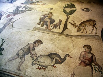 VIth century mosaic, Great Palace of Constantinople.