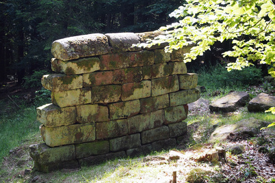 Limesmauer am Odenwaldlimes Zustand 07/2015