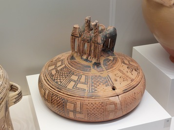 Pyxis with horses on the lid. (Asine, 750-735 bce.)