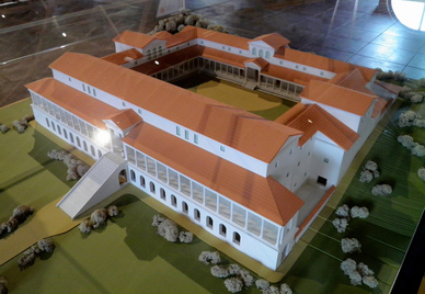 Model of the Roman Villa, Römerhalle, Bad Kreuznach