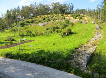 Remnants of the Roman fortress of Ad Pirum in the hamlet of Hrušica in Podkraj, Municipality of Ajdovščina, Slovenia