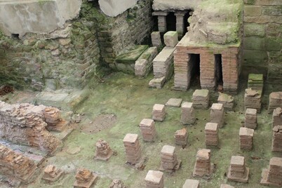 Binchester Roman baths Binchester Roman baths, March 2017 second hot room.