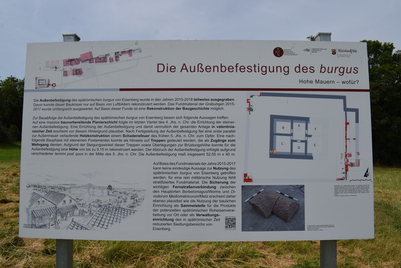 Der spätantike Burgus von Eisenberg Infoschild