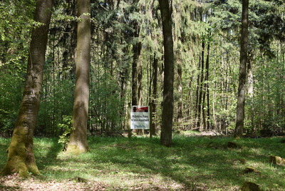 Kleinkastell Becheln Die Umrisse des Kastells sind durch Pfosten gekennzeichnet