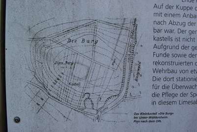 Kleinkastell Unter-Widdersheim Ausschnitt aus der Infotafel
