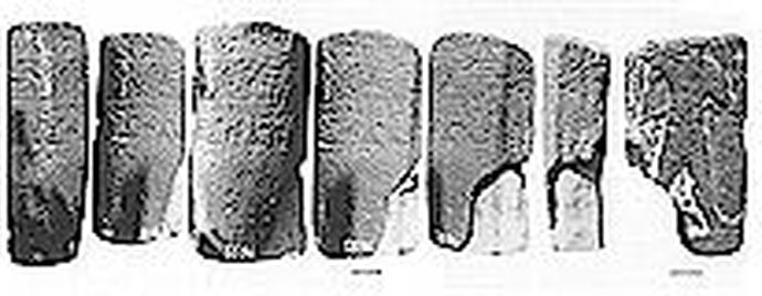 Asmacık Stele Teshup - Storm God, Luwian inscription. Gaziantep Museum.
