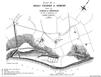 ROMAN POSITION in SEDBURY Published in 1860 by George Ormerod in his work Strigulensia. The image is from my own copy but it is available on line as shown.