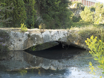 Roman bridge, Arapsuyu Stone bridge across the Arapsu stream in Arapsuyu, Antalya, Turkey