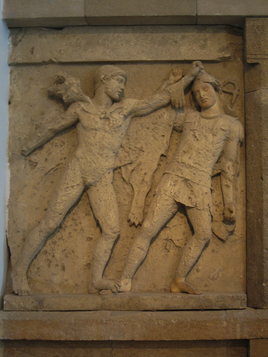 Temple E, Metope and Heracles