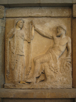 Temple E, Metope and Zeus
