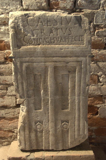 Dyrrachium, Funeral stele with Roman inscription