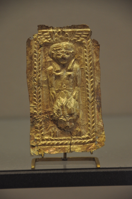 Cyprus, relief of Cypriote goddess in gold
