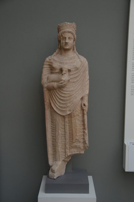 Cyprus, Statue of a goddess with a lamb