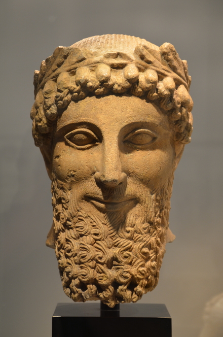 Cyprus, Portrait of a man with a wreath