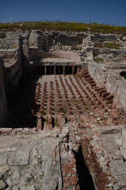 Kourion, Public baths, west hypocaustum