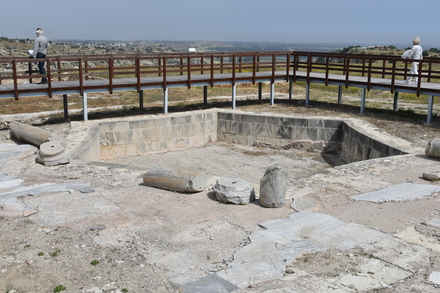 Kourion, Roman agora, Baths, north east unit with hexagonal pool