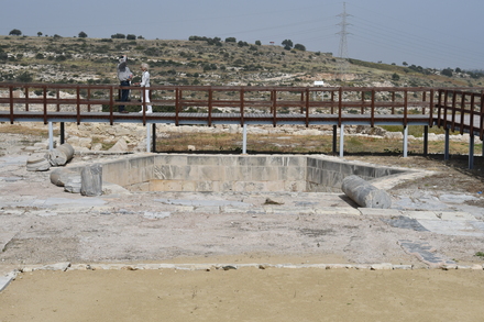 Kourion, Roman agora, Baths, north east unit with hexagonal pool