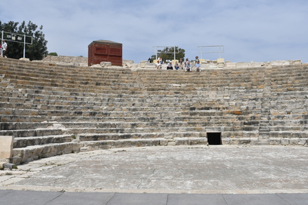 Kourion, Theater, Cavea with seats and scene