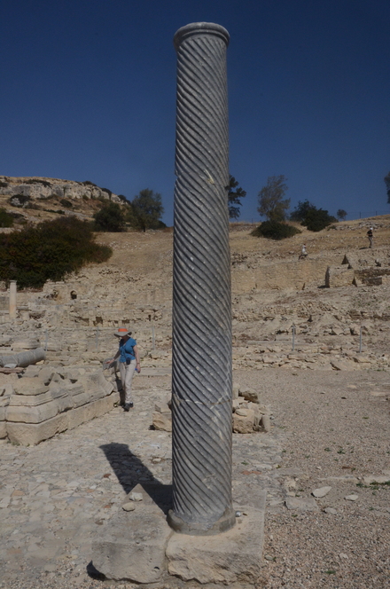 Amathous, Agora, Sanctuary, column with spiral flutes