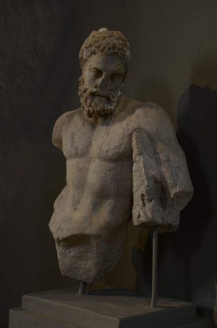 Salamis, Gymnasium, bust of Hercules 