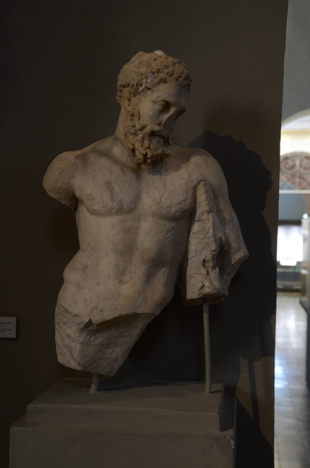 Salamis, Gymnasium, bust of Hercules 