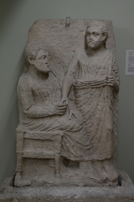 Soloi, Funerary stele  with dexiosis