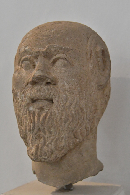 Soloi, Limestone head of a satyr