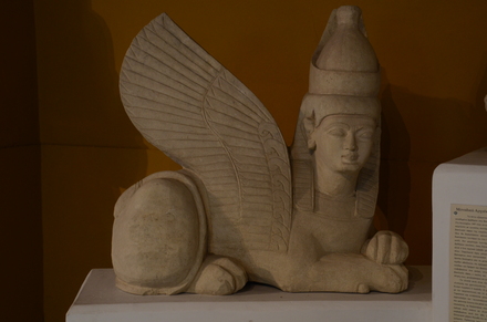 Tamassos, Royal tombs, Sculpture of a phinx exhibiting Egyptianizing influence