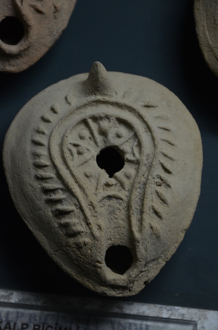 Terracotta lamp heart-shaped