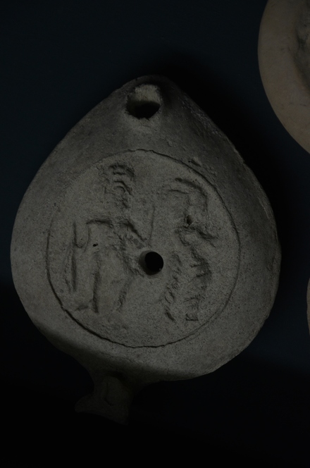 Terracotta lamp heart-shaped