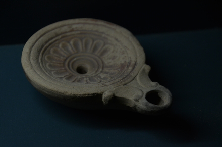 Terracotta lamp volute