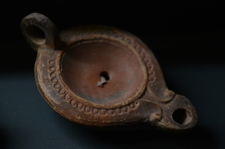 Terracotta lamp volute