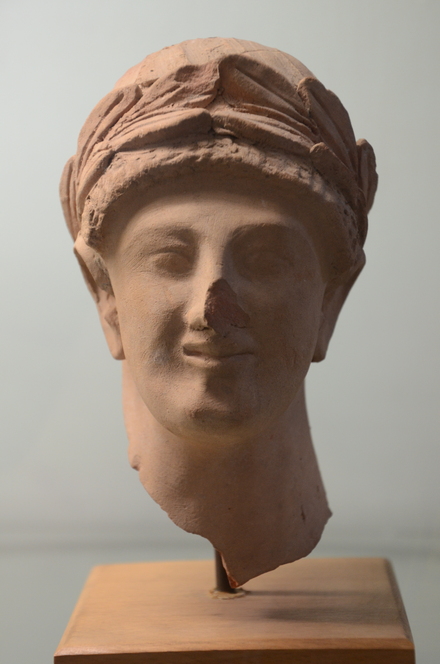 Classical terracotta portrait