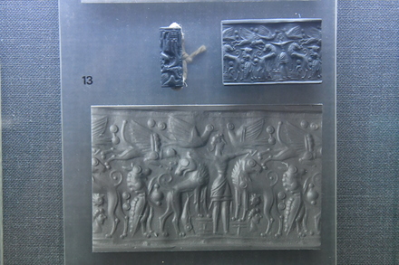 Ayia Irini, Cylinder seal, Elaborate style with Cypriote mythology
