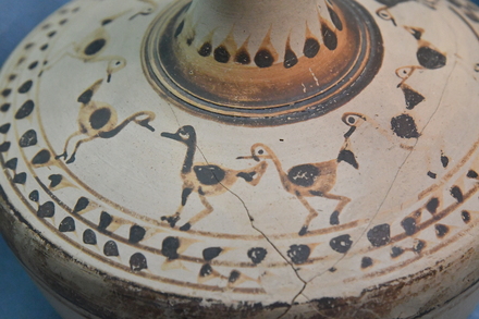 Hellenistic bottle with ducks