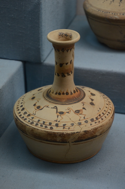 Hellenistic bottle with ducks