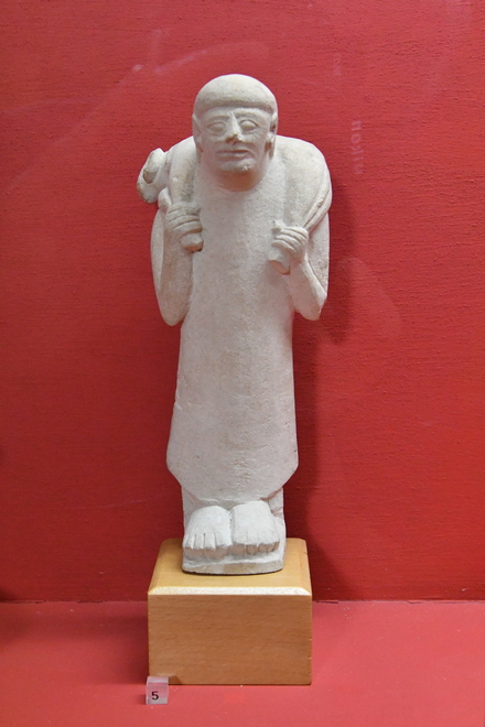 Statue of a man carrying a lamb(Kriophoros)