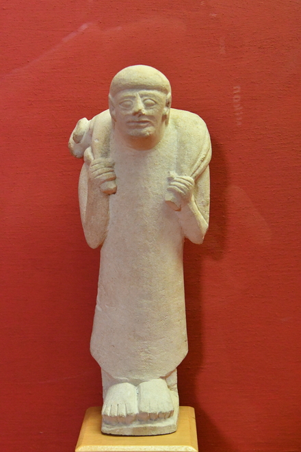 Statue of a man carrying a lamb(Kriophoros)