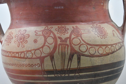 Mycenaean krater with animal figures