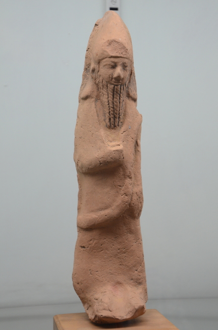 Terracotta figurine of a bearded man