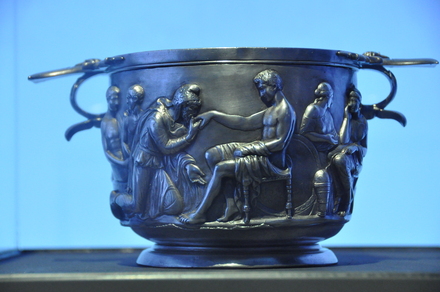 Silver greek-roman cup