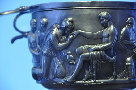 Silver greek-roman cup
