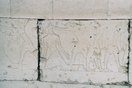 Abydos, Temple for Ramesses II, Relief of the Battle of Kadesh, Soldiers with POW